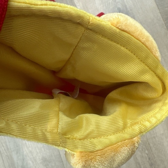 Disney Winnie Pooh Christmas Stocking Bee Yellow Button 3D Plush Lined Loop 18" - Picture 4 of 8